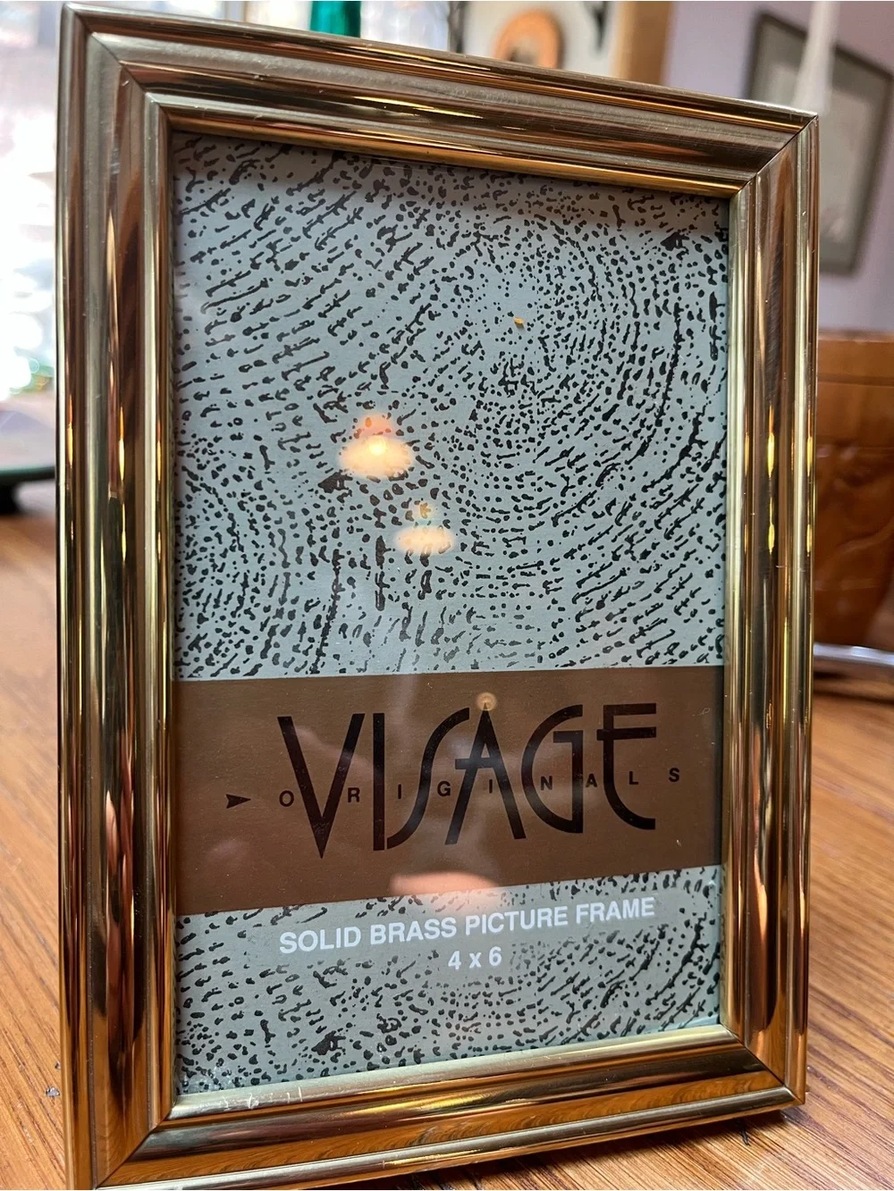 Vintage Visage Originals Brass Photo Frame in Polished Gold Tone